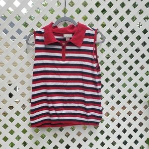 Christopher and Banks Collared Sleeveless Top